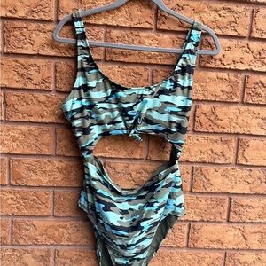 4/$25 • No‎ Boundaries Camo Print Cut Out Bathing Suit